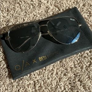 QUAY Silver High Key Sunglasses